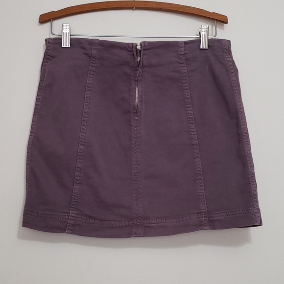 Free People Purple Mini Skirt Denim - Picture 3 of 8